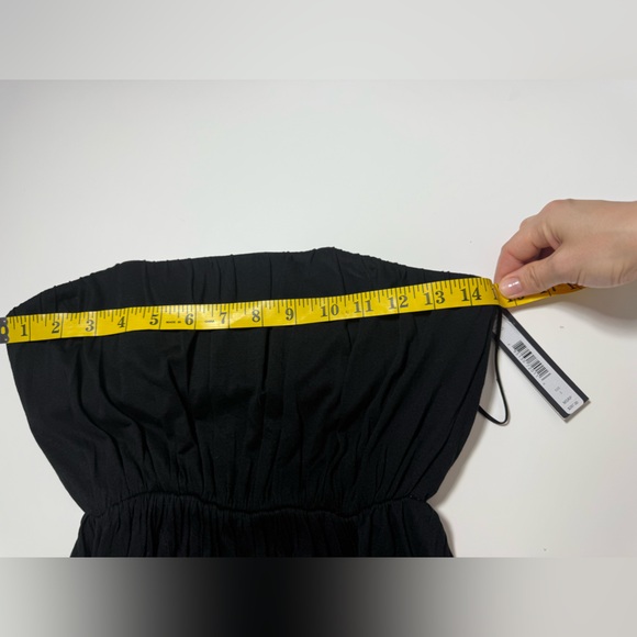 Alice + Olivia Air Black Strapless Tulip Hem Midi Dress NWT Little Black Dress - Picture 5 of 9